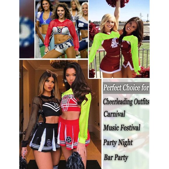 🆕Women’s Black Mesh Hoodie Crop Top Long Sleeve Fishnet Shirt Polyester - Picture 3 of 7